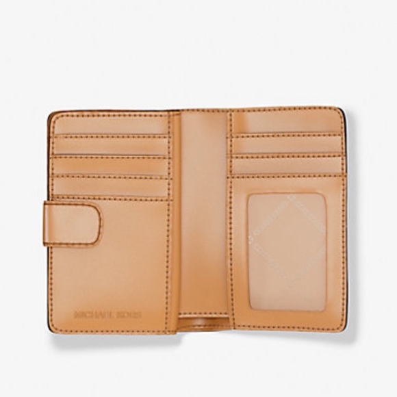 Michael Kors Jet Set Medium Two-Tone Logo Wallet - Picture 2 of 4